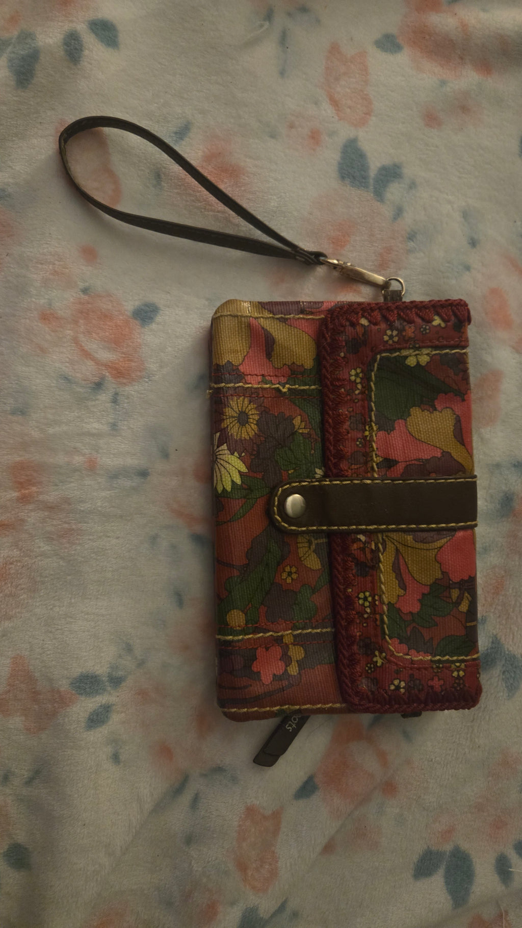 Sakroots Multi-Color Floral Wristlet Wallet / Smartphone Holder