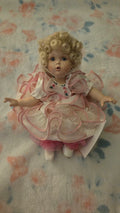 2004 Limited Edition Marie Osmond Porcelain Doll #318 - Curly Blonde Hair & Pink Ruffled Dress
