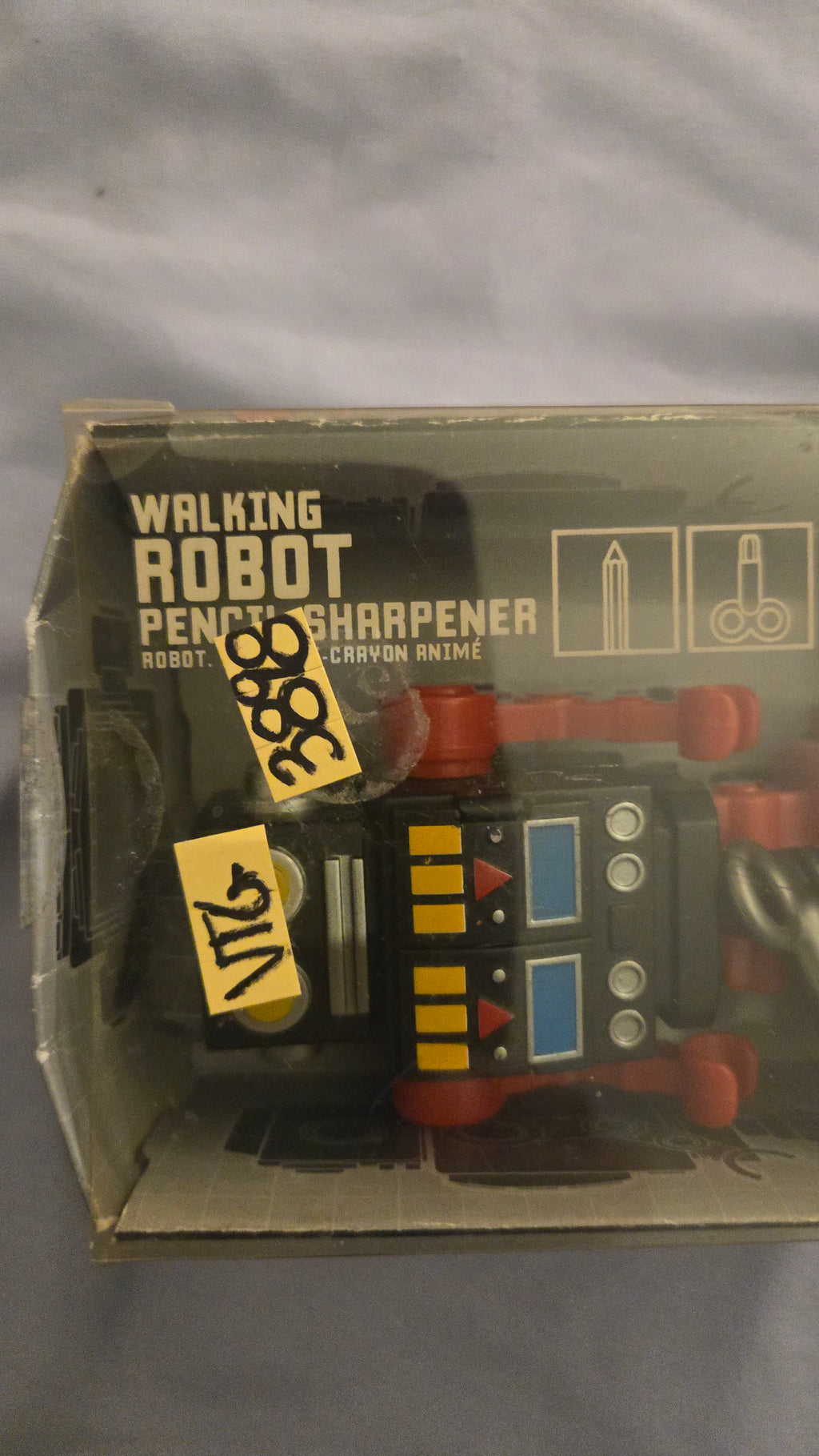 Vintage Style Kikkerland Walking Robot Pencil Sharpener - Wind-Up Toy (Untested/As-Is)
